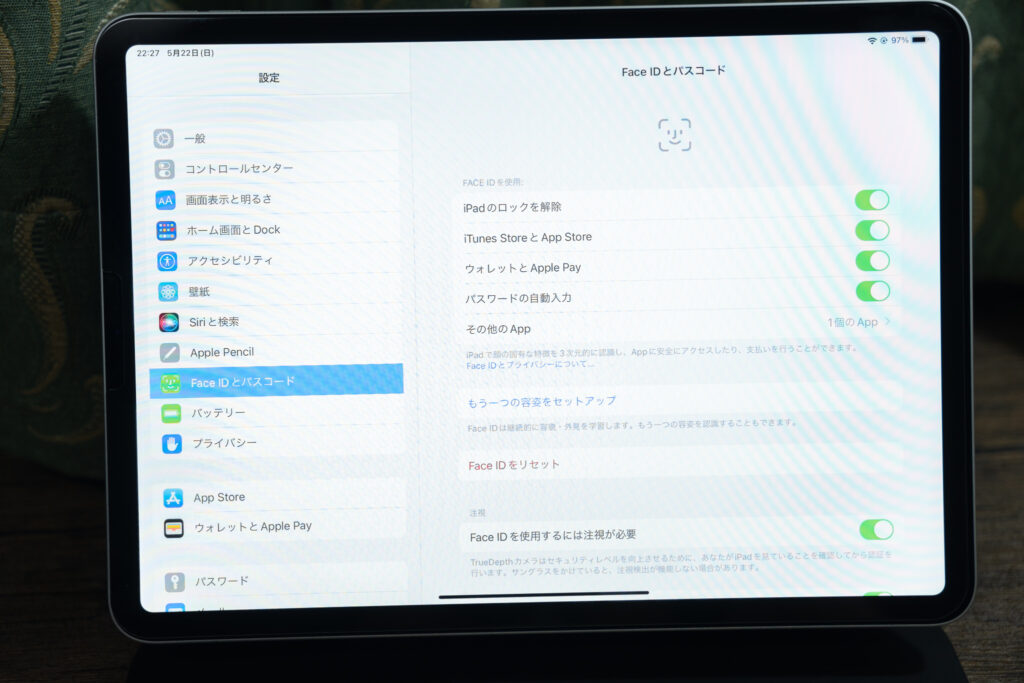 iPad Pro11のFace ID
